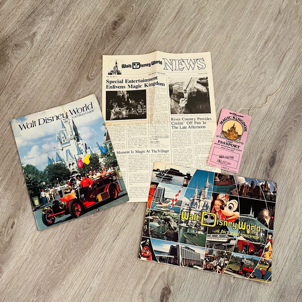 Vintage Walt Disney World memorabilia